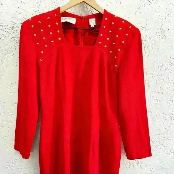 Bugardi red sheath dress with star embellishments size 10 - Picture 7 of 15